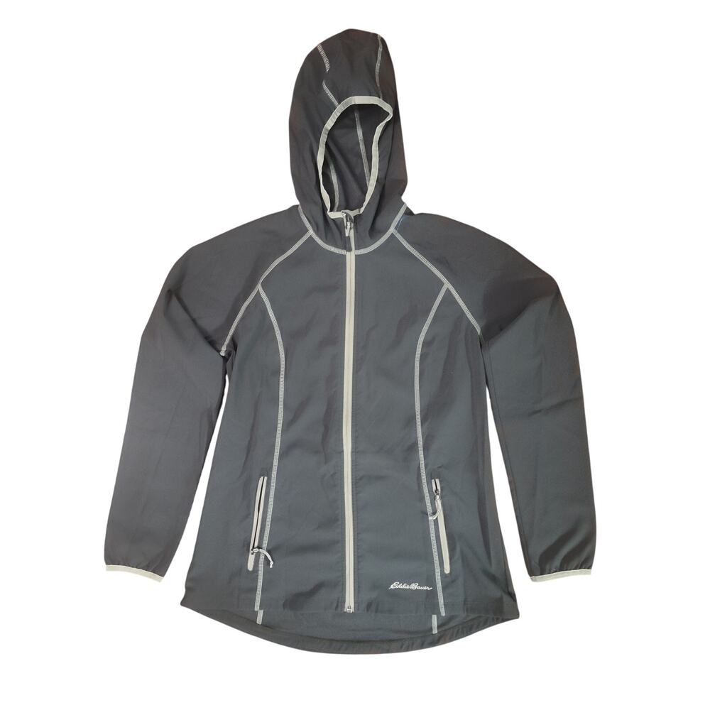 Eddie Bauer Jacket Women’s Small Gray Flexion Full Zip Hooded